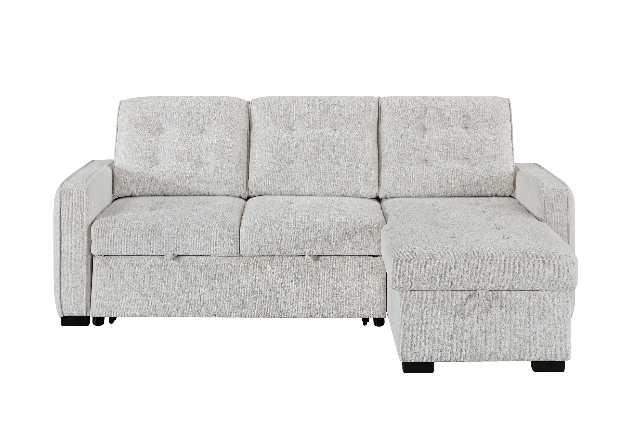 U0707 - Reversible Sofa Bed Chaise With Storage - Beige