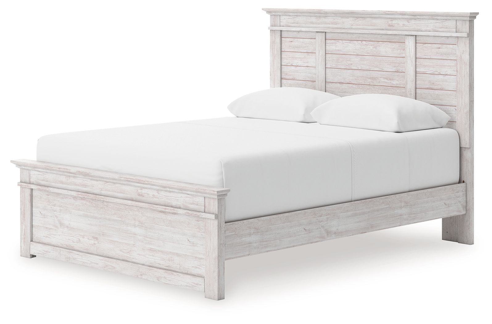 Makidern - Queen Panel Storage Bed With Under Bed Storage Unit - Whitewash