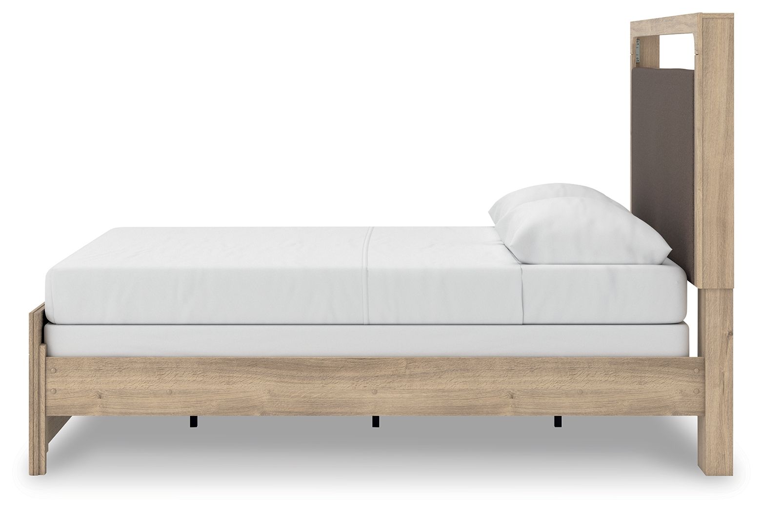 Ashley Furniture Kinlanni - Queen Upholstered Panel Bed - Tan - Image 8