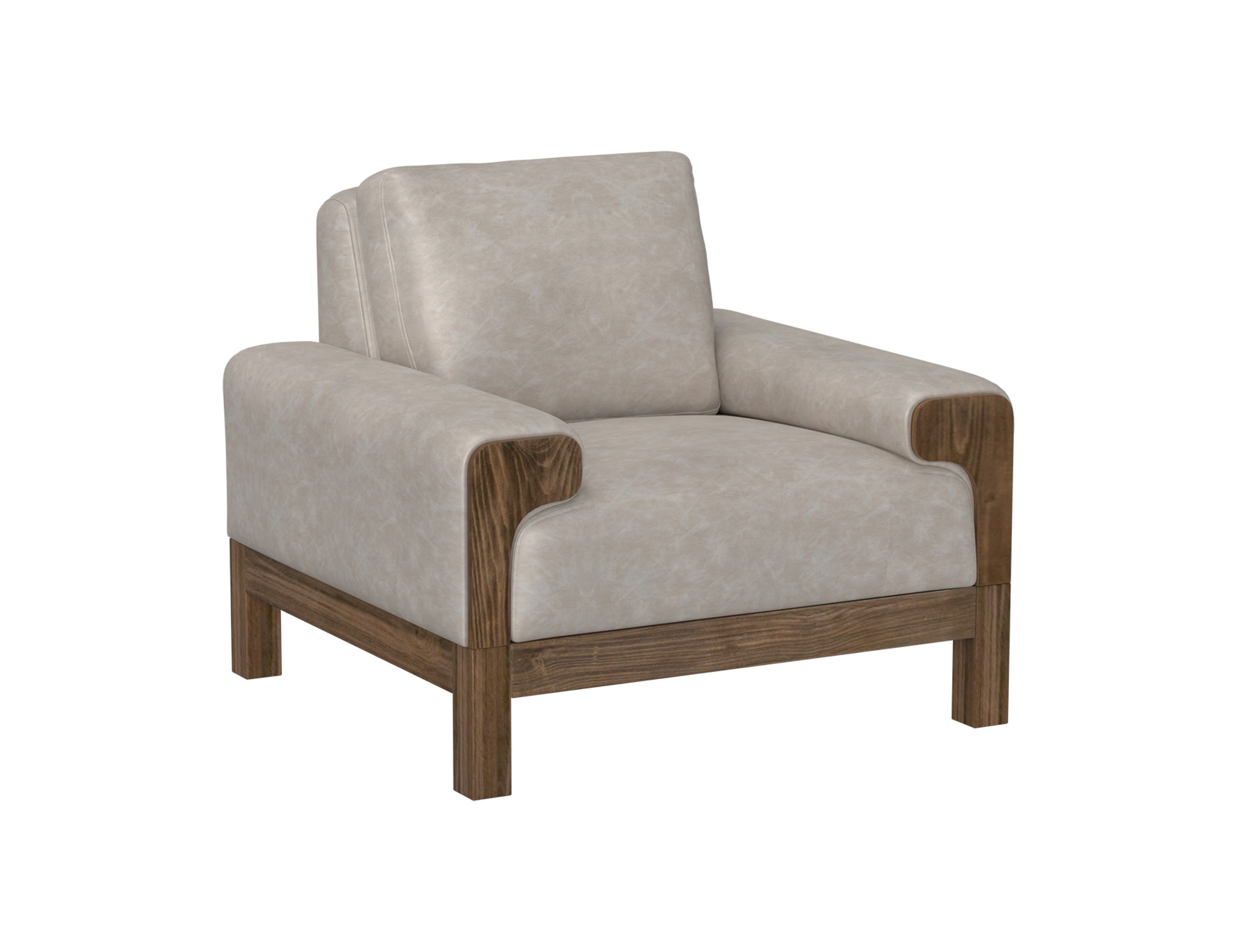International Furniture Direct Sedona - Modern Comfort Arm Chair - Marfil