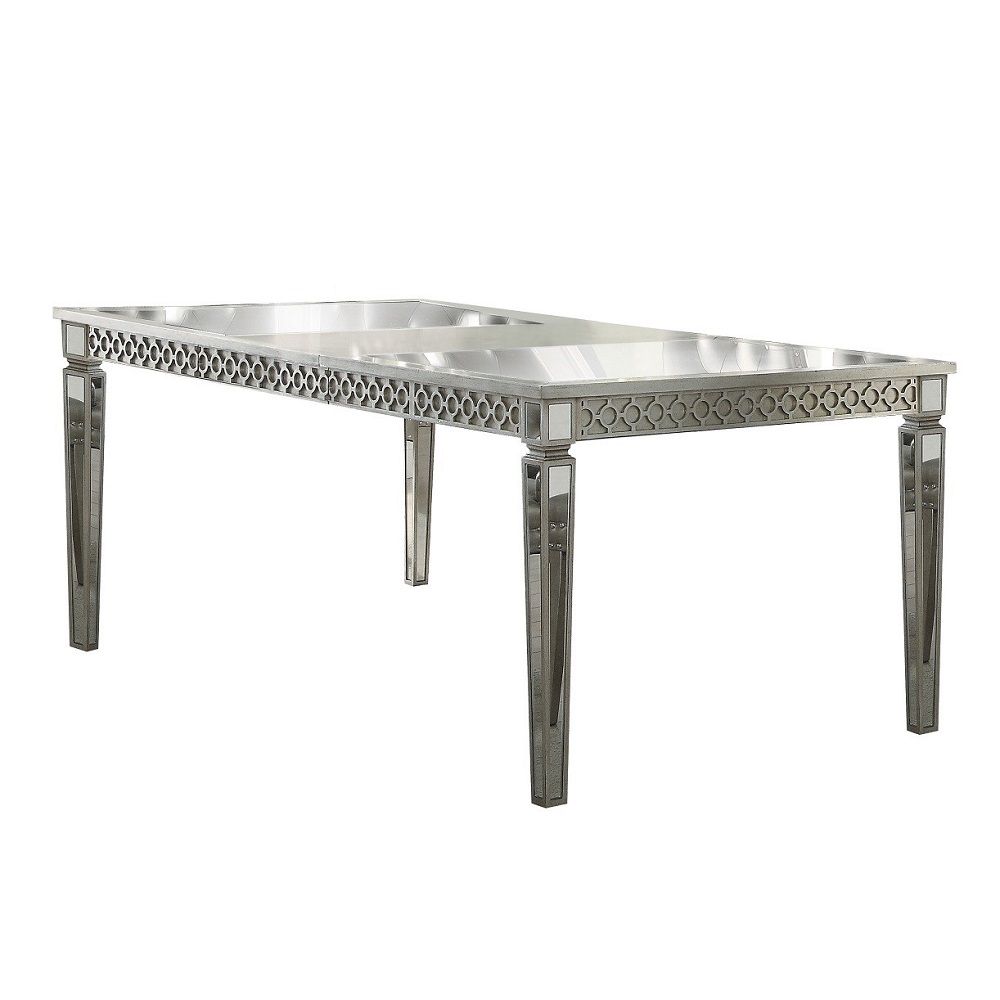 Kacela - Dining Table - Mirrored & Champagne, silver, view 2