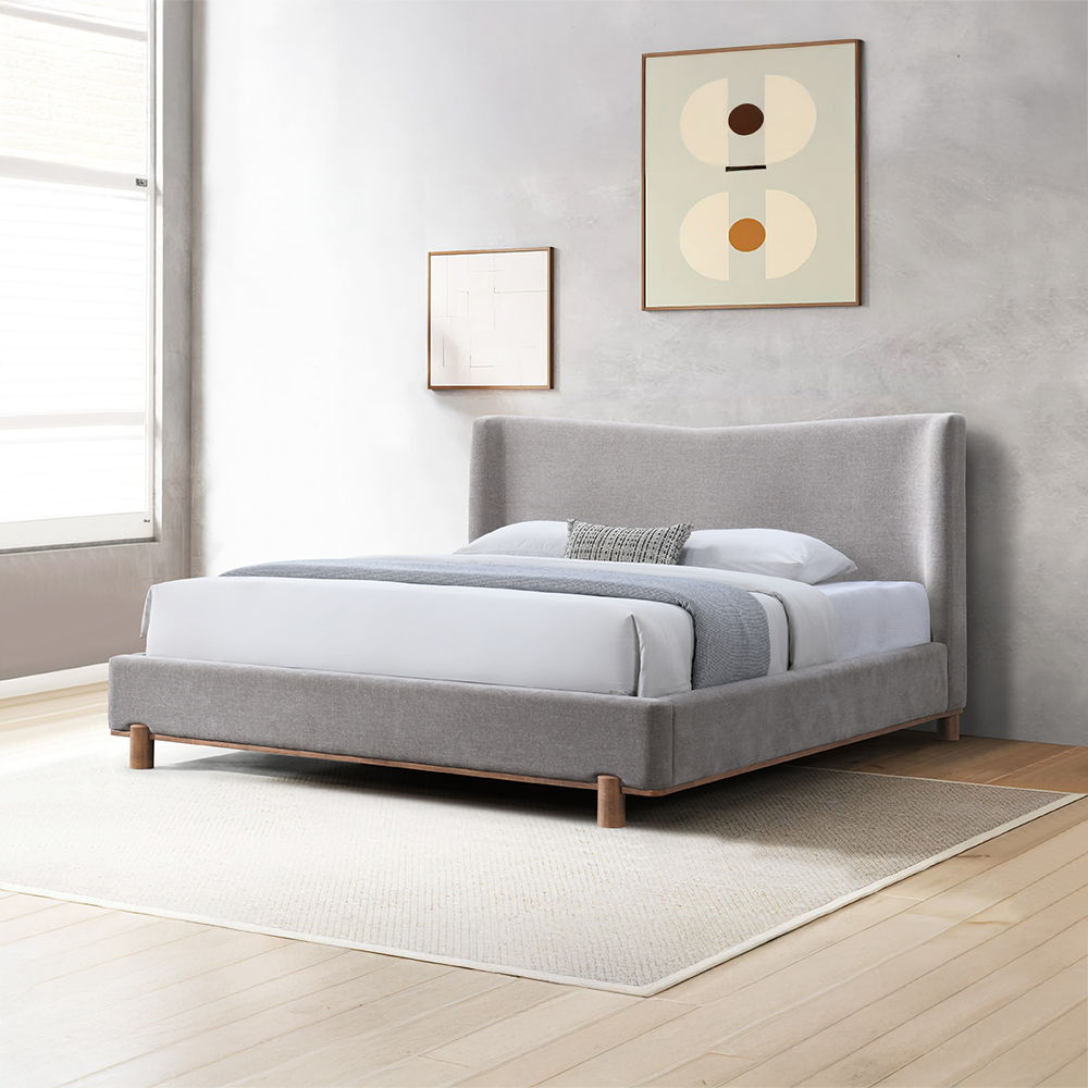 Melbourne - Queen Bed - Gray, gray