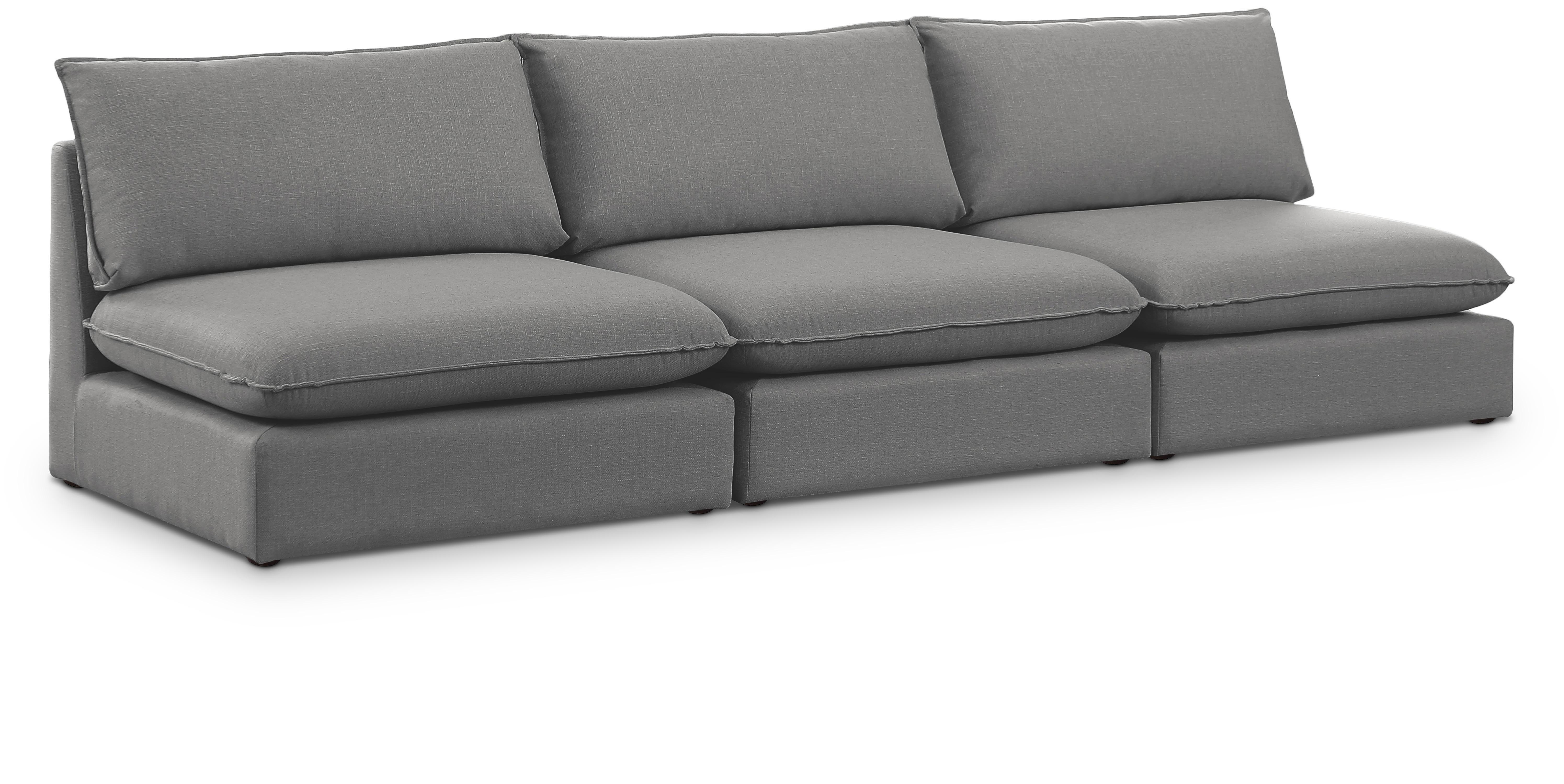 Mackenzie - 3 Seat Modular Armless Sofa - Gray