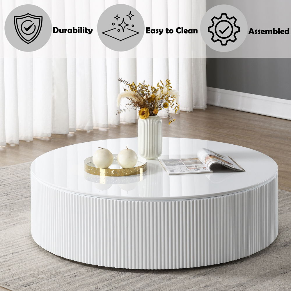 Dyllan - Coffee Table - White High Gloss, white, view 3