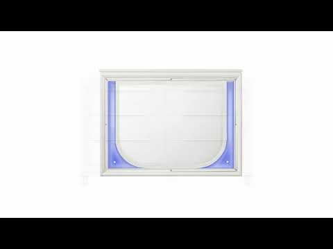 Tarian - Mirror With LED - Pearl White, white, view 5