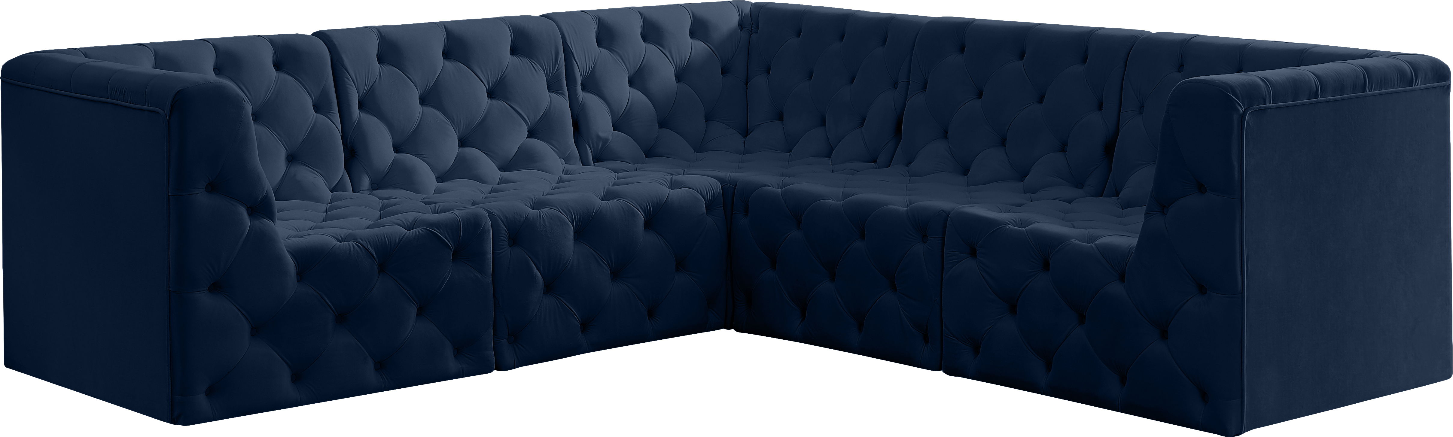 Tuft - 5 Piece Modular Corner Sectional - Navy