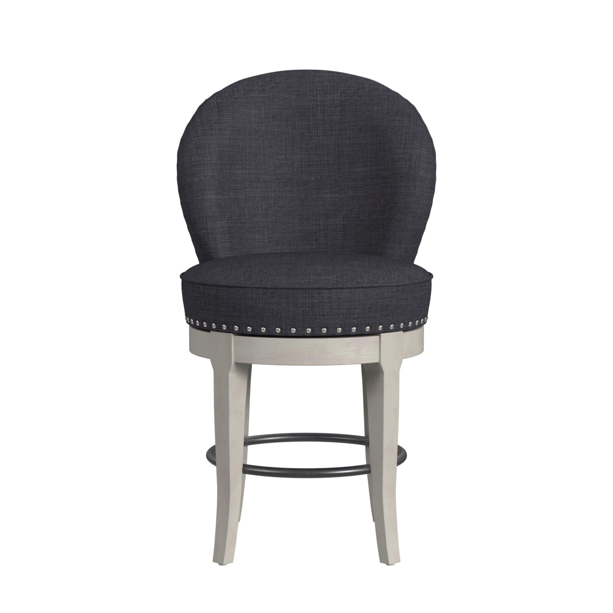 Westford - Swivel Counter Stool (Set of 2) - Charcoal Gray
