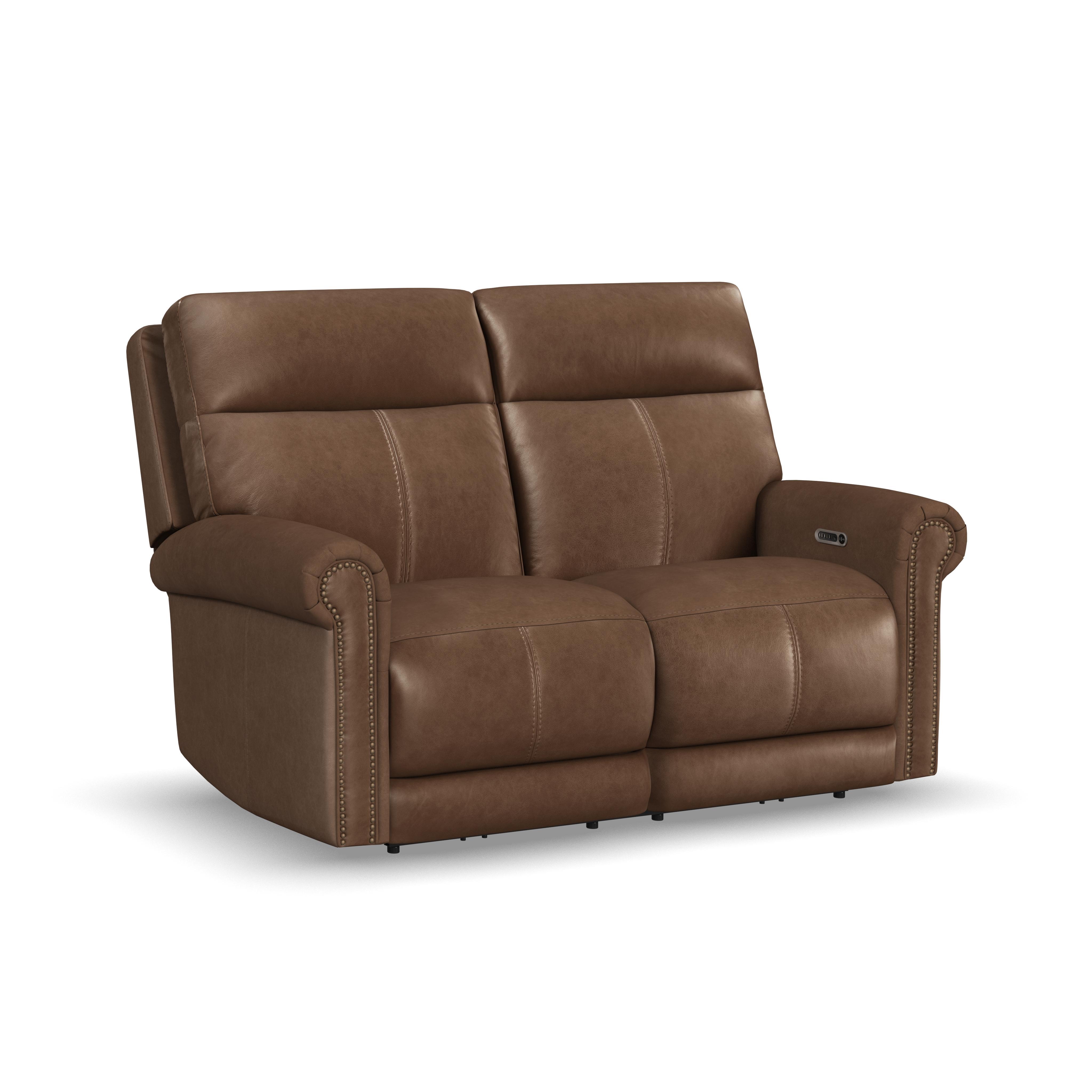 Alexander - Power Reclining Loveseat With Power Headrest & Lumbar - Khaki Brown Image
