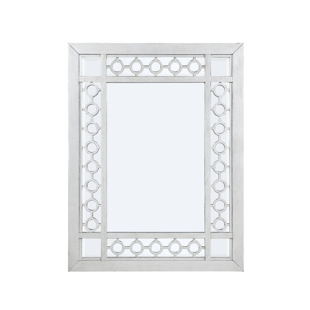 Varian - Mirror - Mirrored & Antique Platinum, silver, view 2