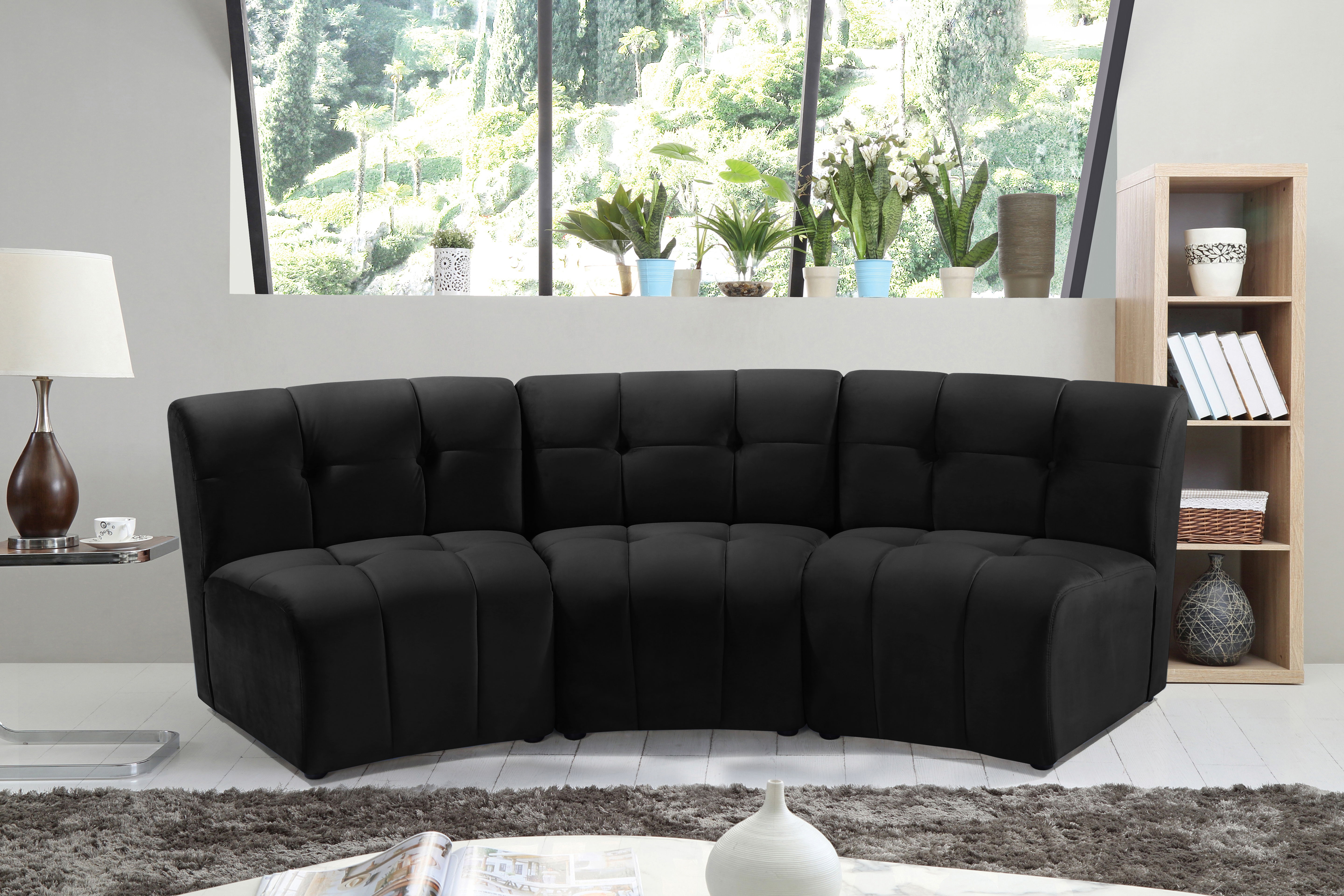 Limitless - 3 Piece Modular Sectional - Black