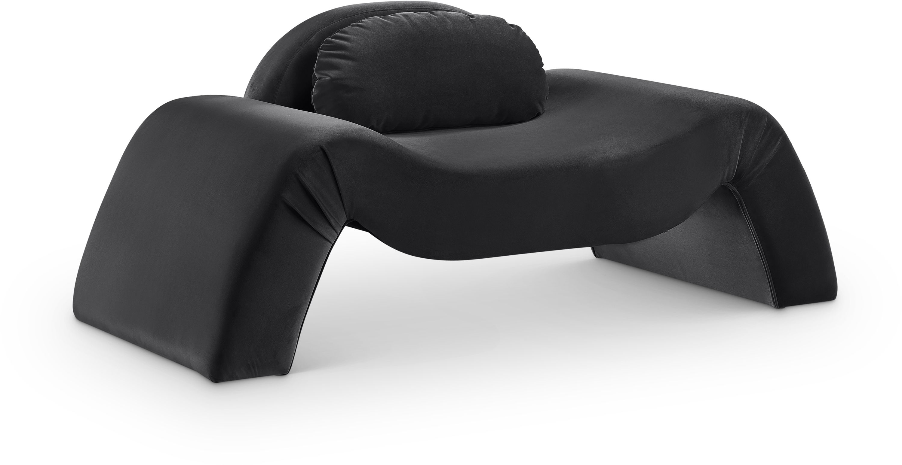 Austin - Velvet Accent Chair - Black