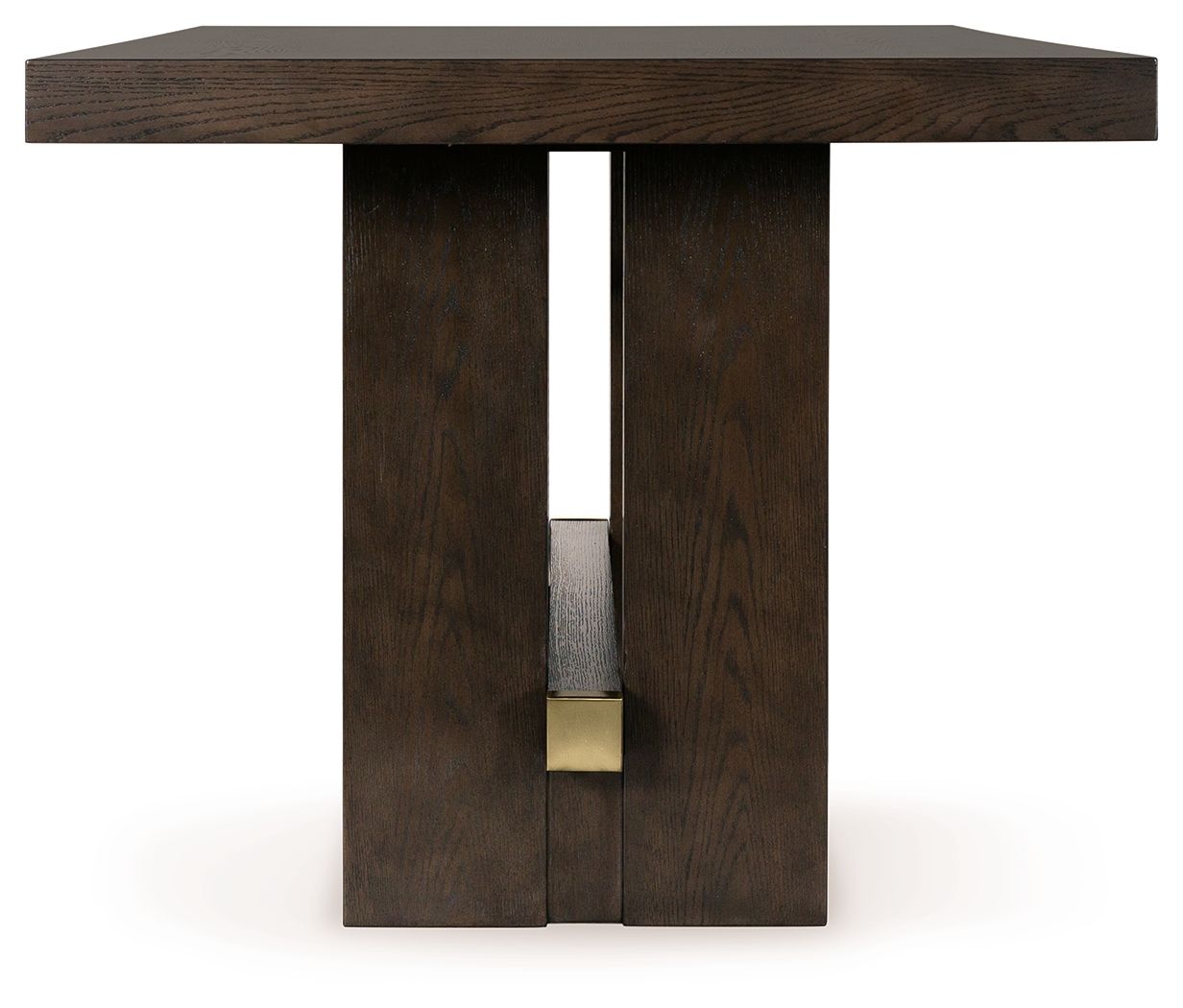 Ashley Furniture Burkhaus - 7 Pc. - Rectangular Counter Table, 6 Barstools - Dark Brown - Image 4