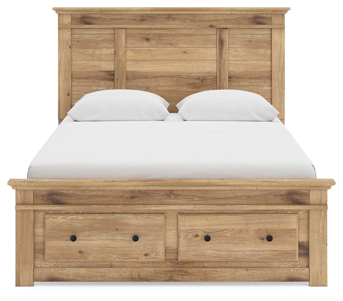 Ashley Furniture Makidern - Queen Panel Storage Bed With Storage Footboard - Tan - Image 7