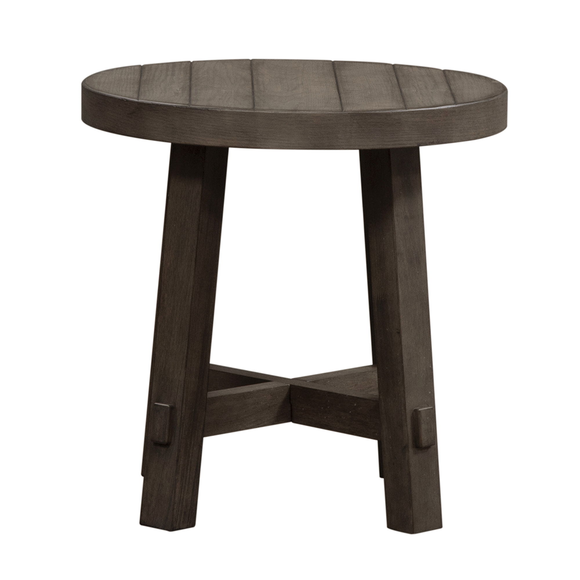 Liberty Furniture Modern Farmhouse - Splay Leg Round End Table - Gray
