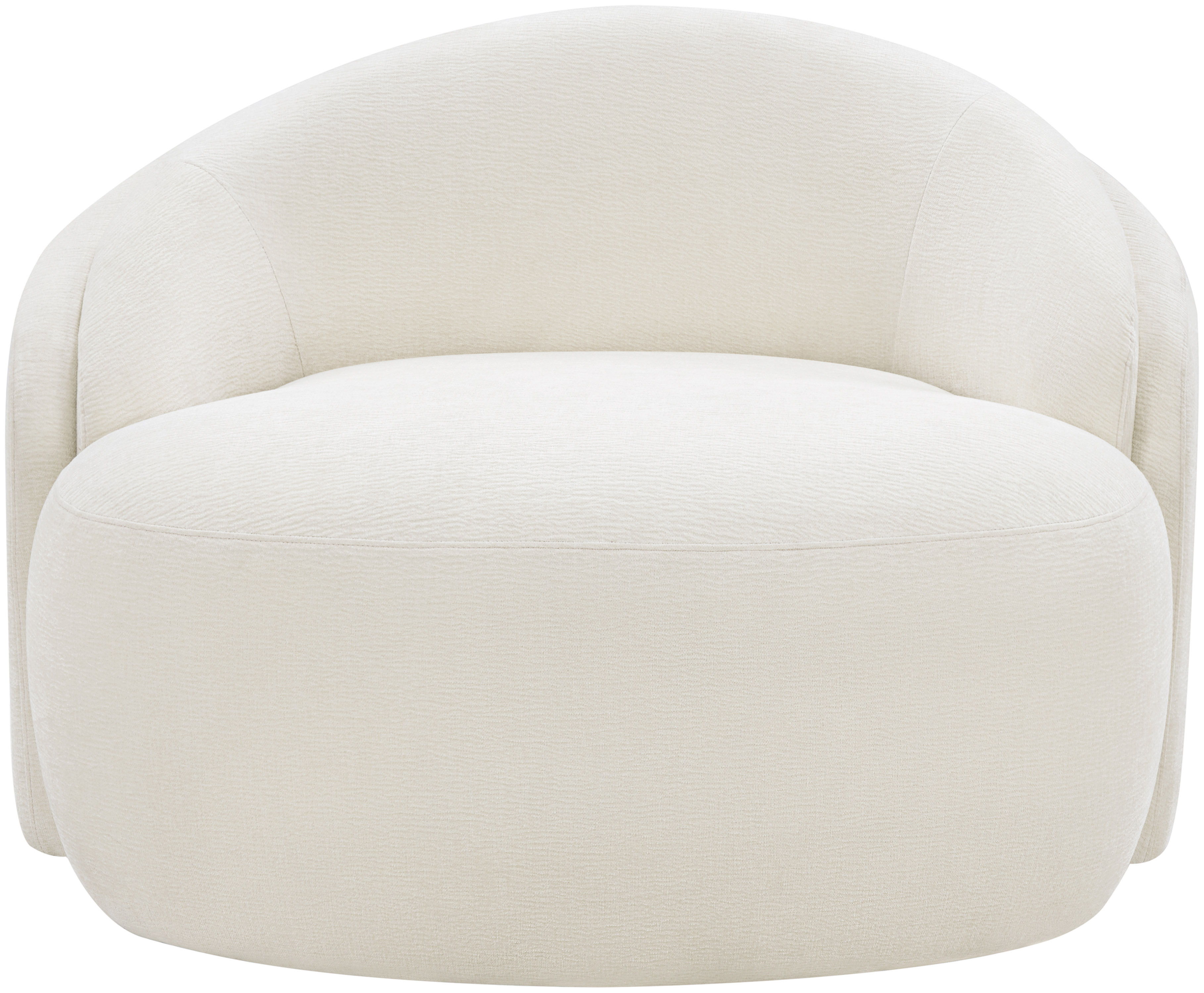 Caspian - Chenille Fabric Upholstered Chair - Cream