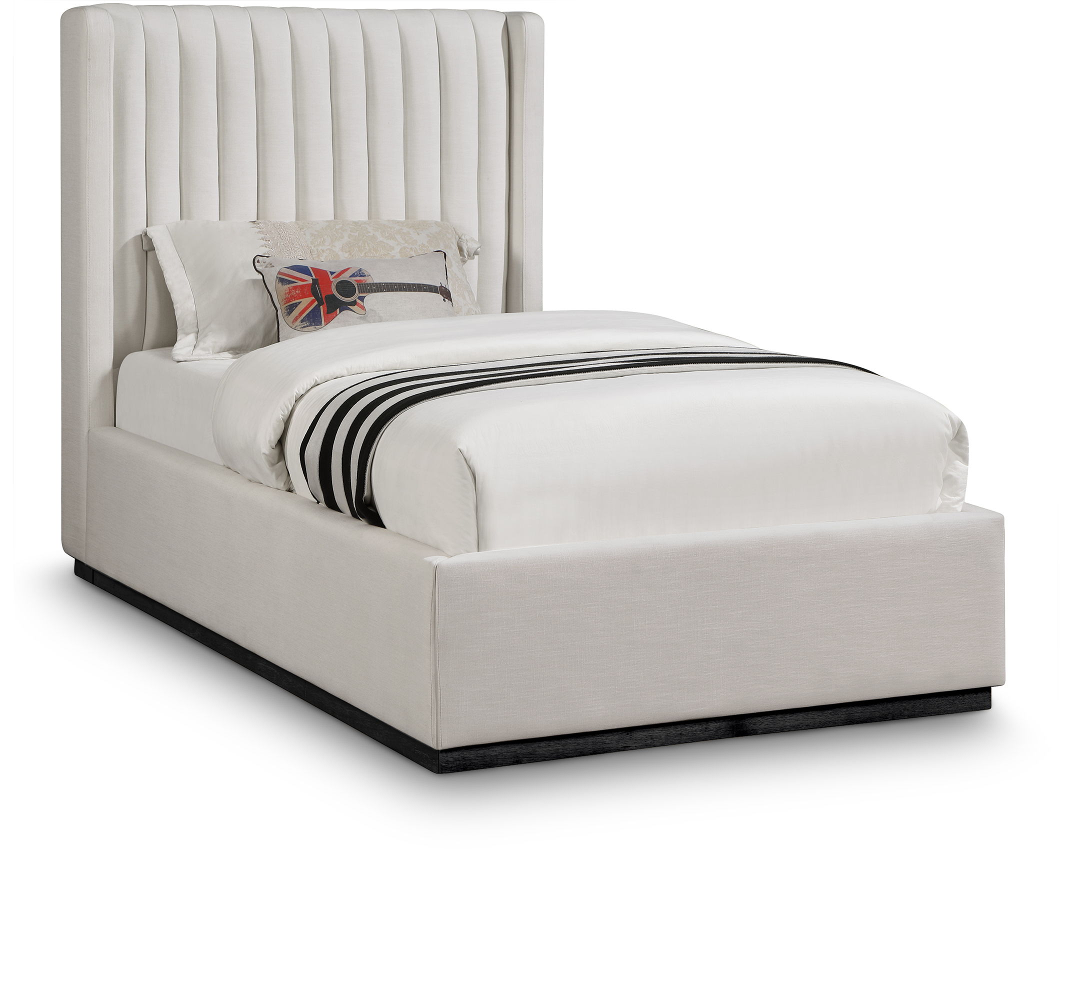 Logan - Twin Bed - Beige