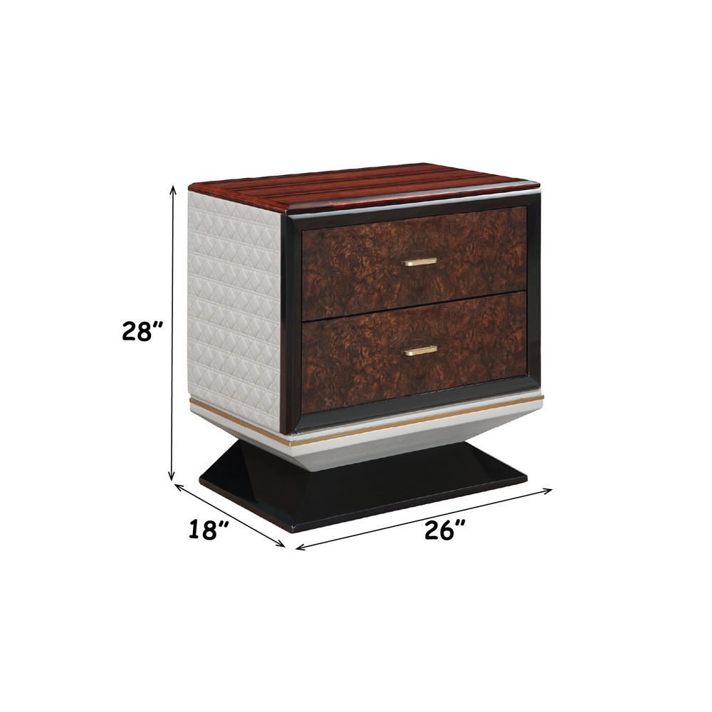 Jamonica - Nightstand With 2 Drawers - Dark Brown, dark brown, view 7