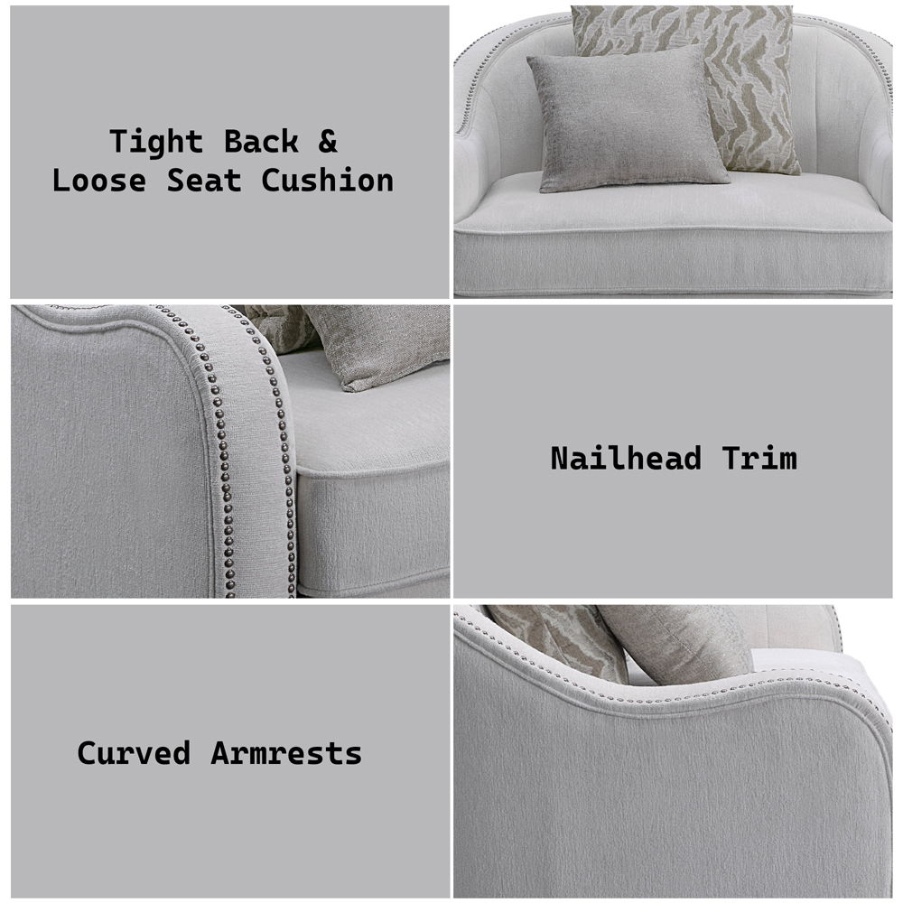 Mahler - Chair With 2 Pillows - Beige Linen, beige, view 8