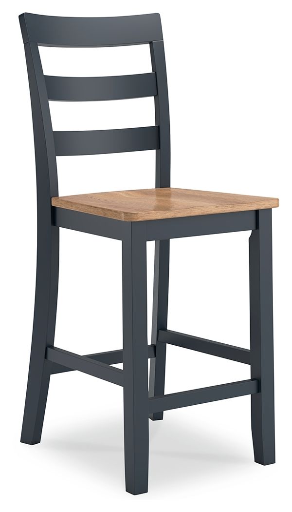 Gesthaven - Barstool (Set of 2) - Natural / Blue