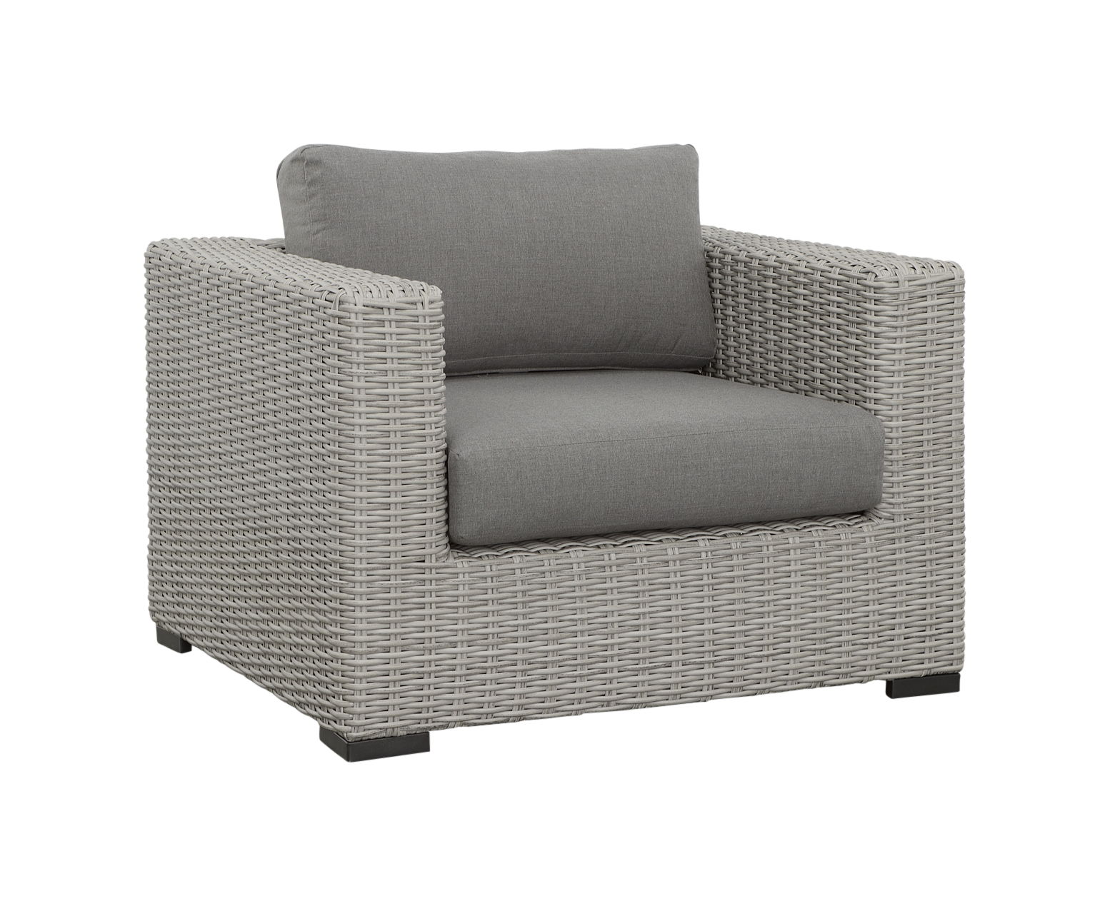 Blakley - Outdoor Lounge Chair (Set of 2) With Half-Round Wicker - Gray Image