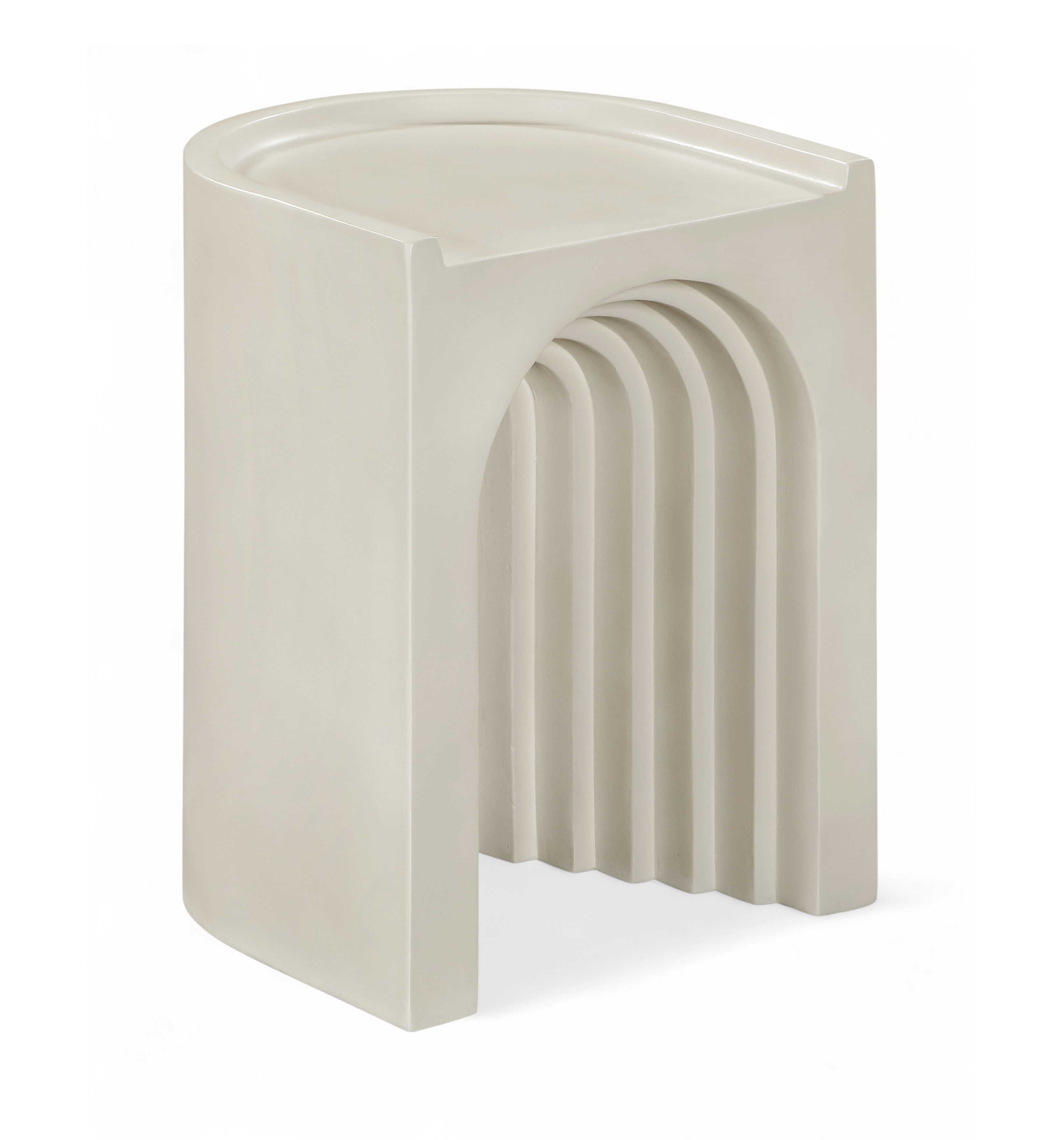 Avenda - Concrete End Table - Taupe