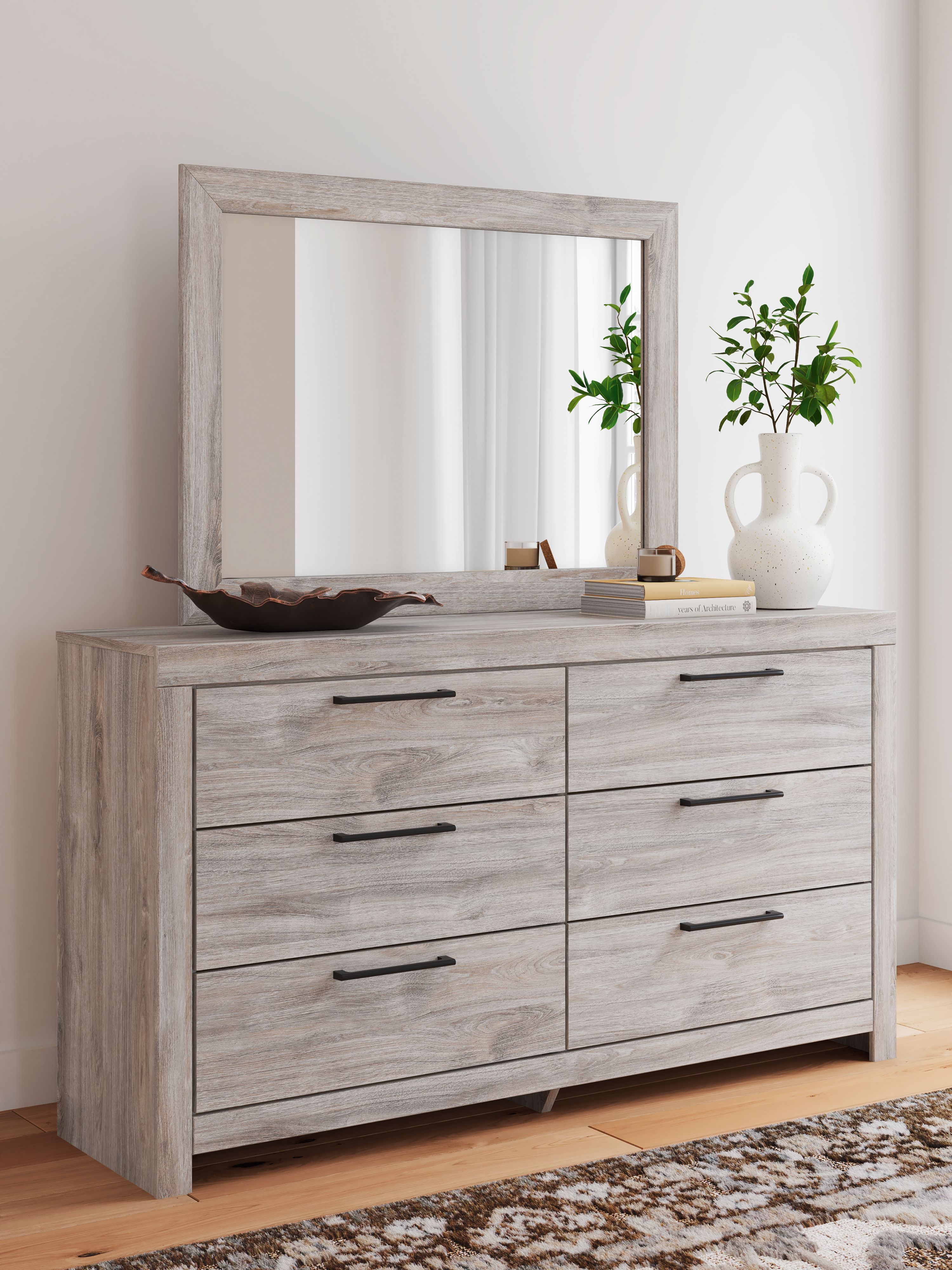 Broachmyn - Dresser And Mirror - Gray