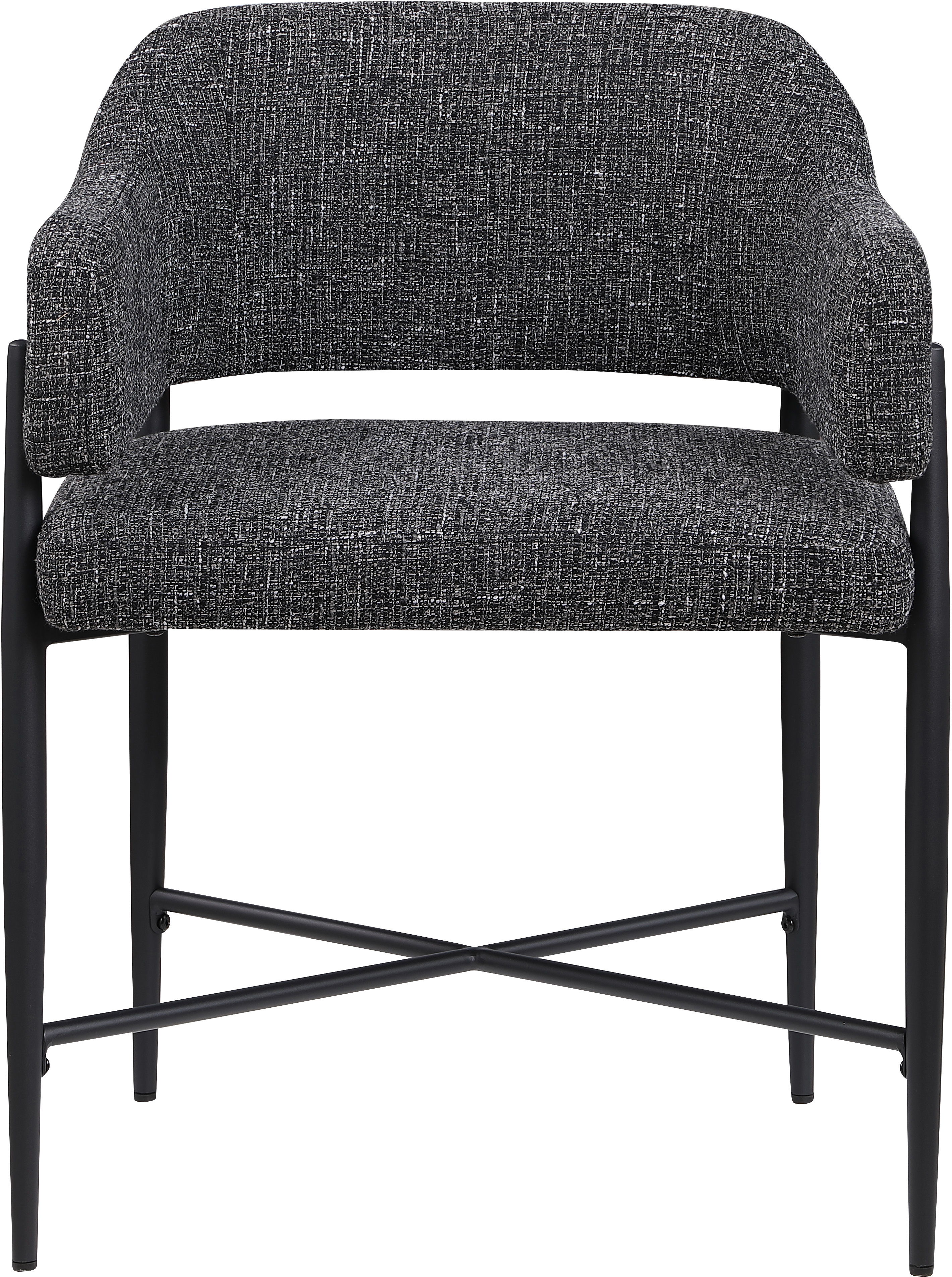 Dame - Fabric Upholstered Dining Chair (Set of 2) - Black