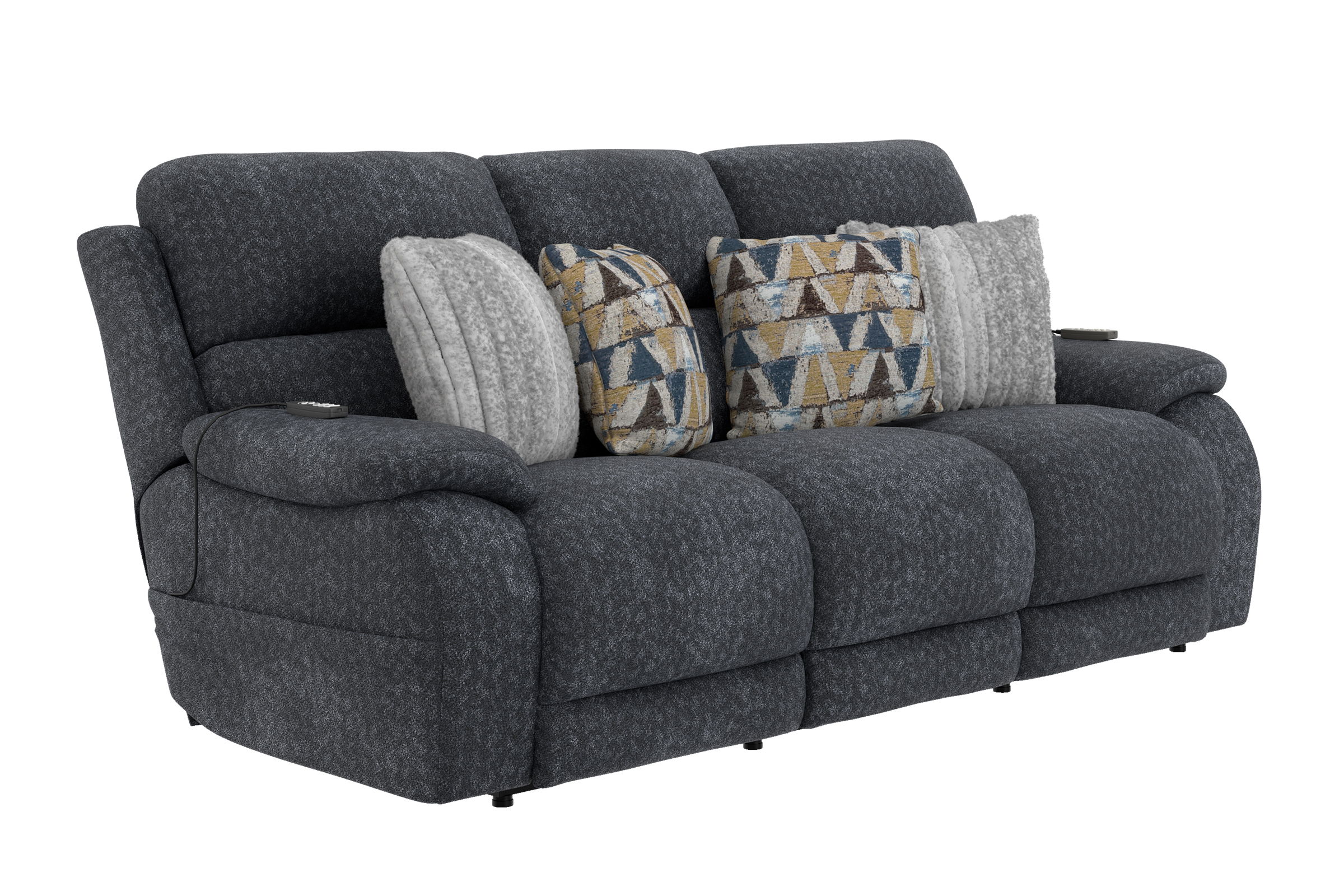 Joya - Power Headrest Power LayFlat Reclining Sofa With CR3 Heat/Massage/Lumbar/ZG - Galaxy