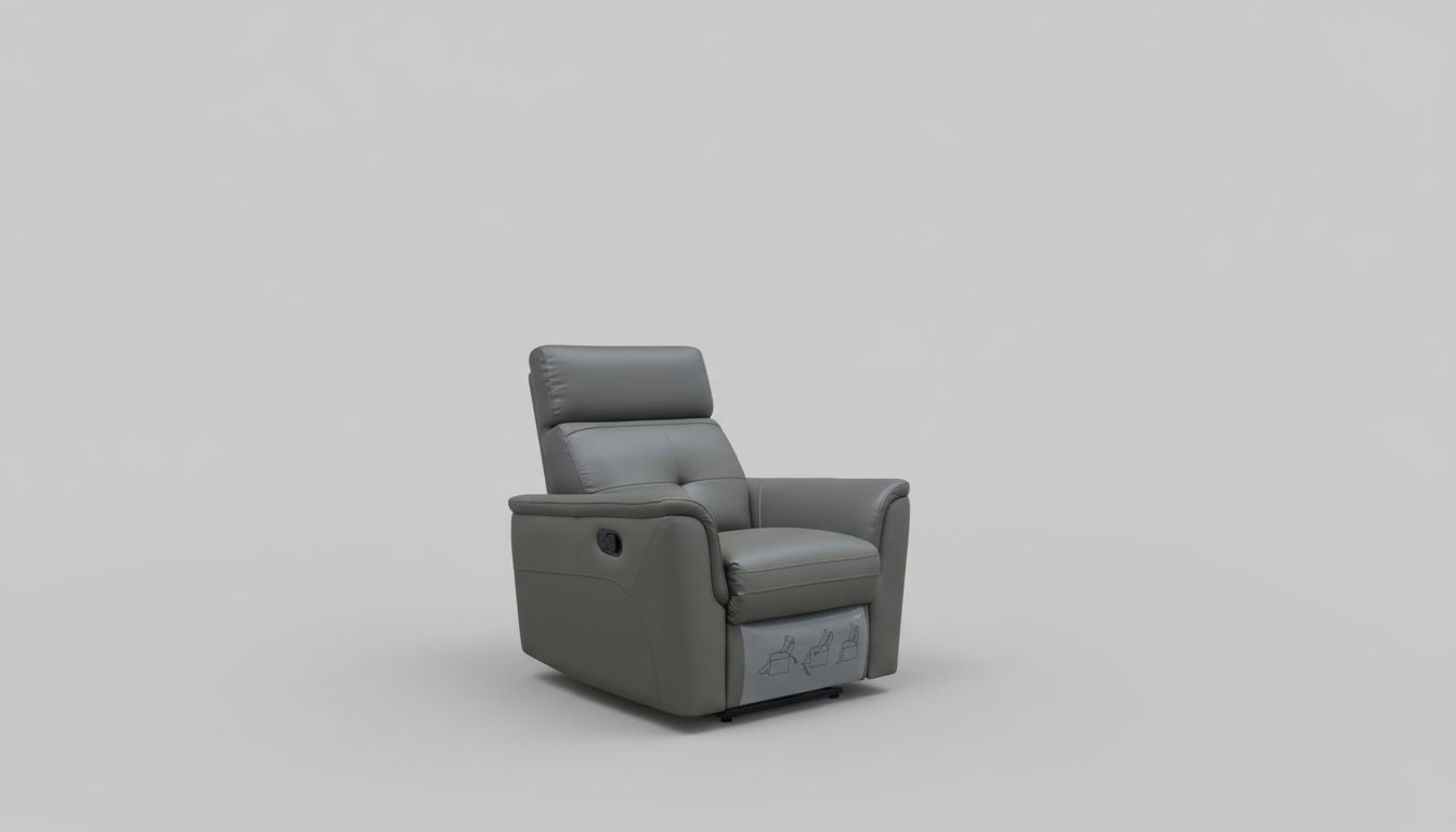 8501 - Chair With Manual Recliner - Dark Gray